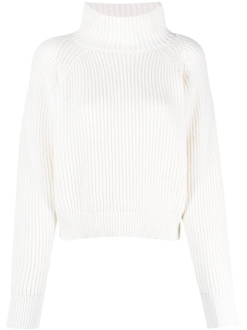 Lorena Antoniazzi ribbed-knit high-neck jumper - White von Lorena Antoniazzi