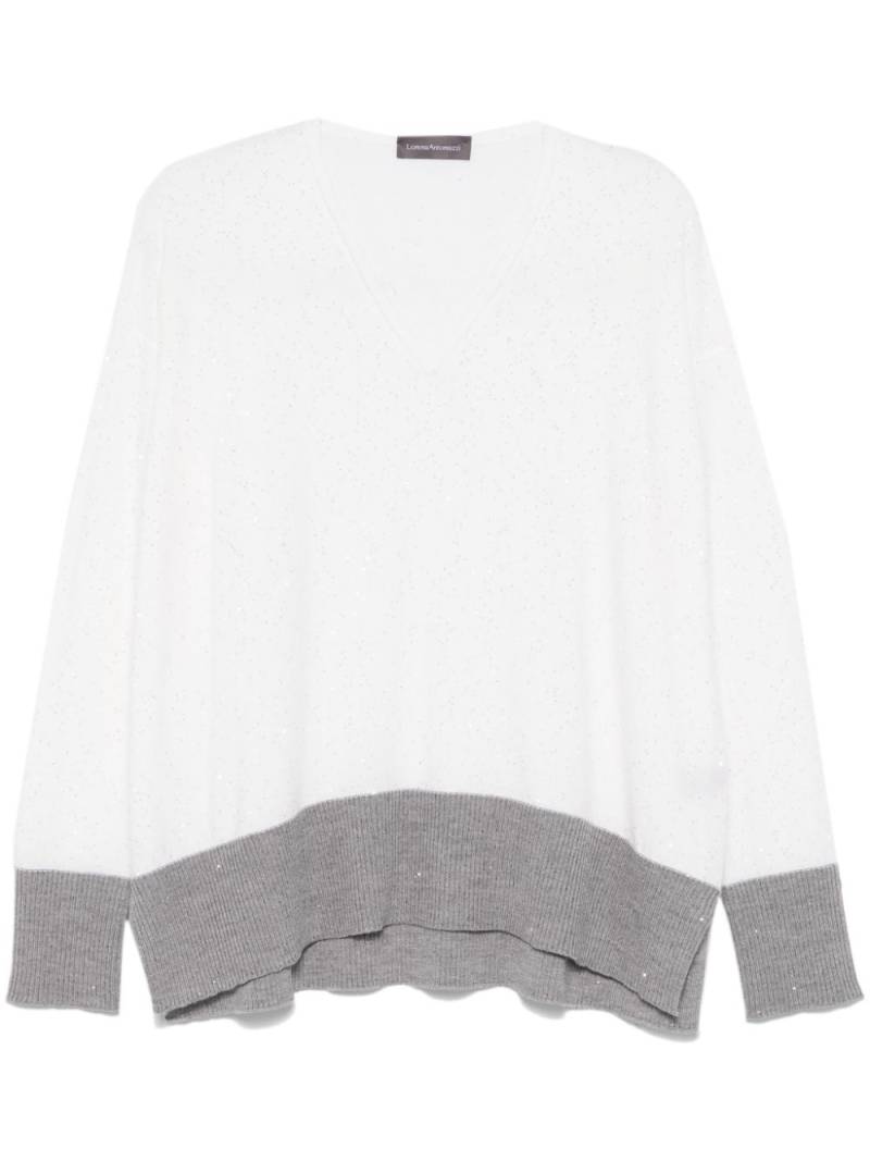 Lorena Antoniazzi sequin-embellished sweater - White von Lorena Antoniazzi