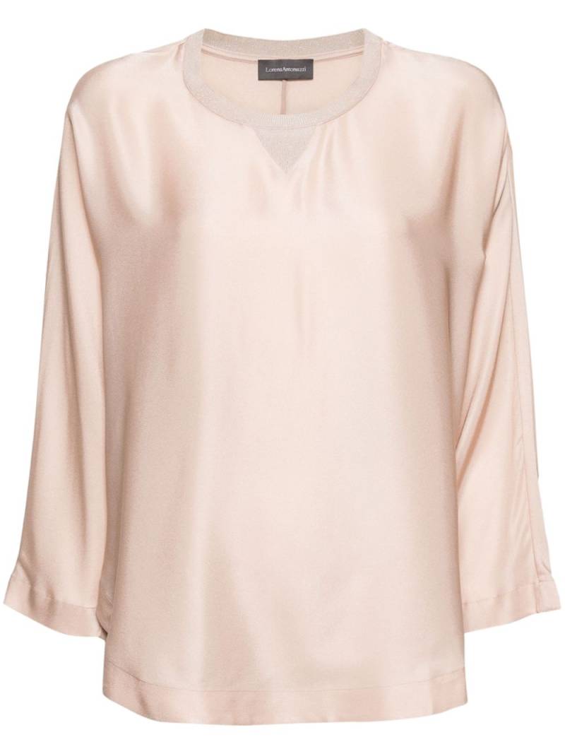 Lorena Antoniazzi silk-blend blouse - Pink von Lorena Antoniazzi