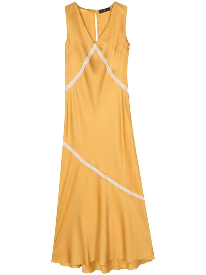 Lorena Antoniazzi sleeveless crepe midi dress - Yellow von Lorena Antoniazzi