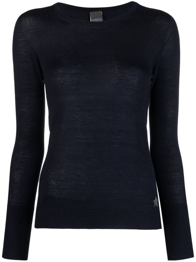 Lorena Antoniazzi slim-fit cashmere jumper - Blue von Lorena Antoniazzi