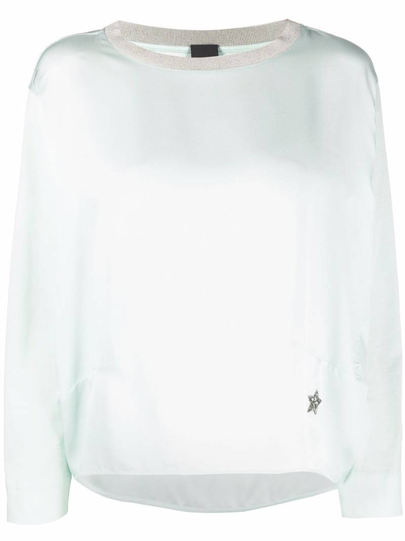 Lorena Antoniazzi star-patch sweatshirt - Blue von Lorena Antoniazzi