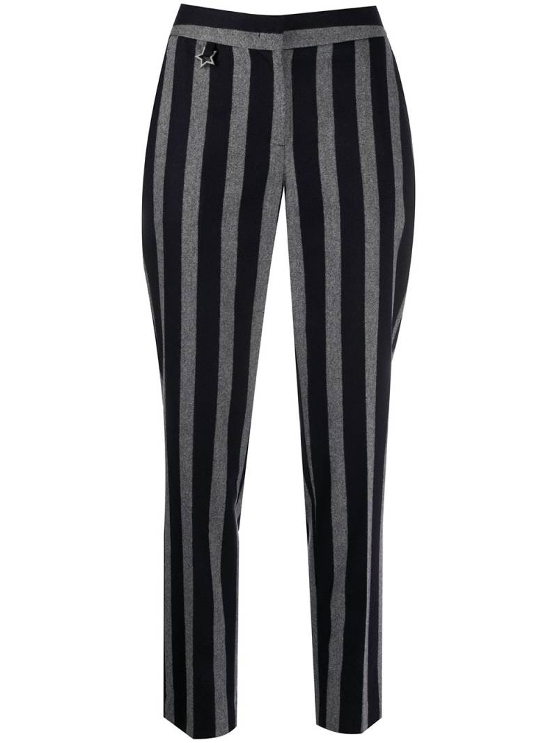 Lorena Antoniazzi striped peg trousers - Black von Lorena Antoniazzi