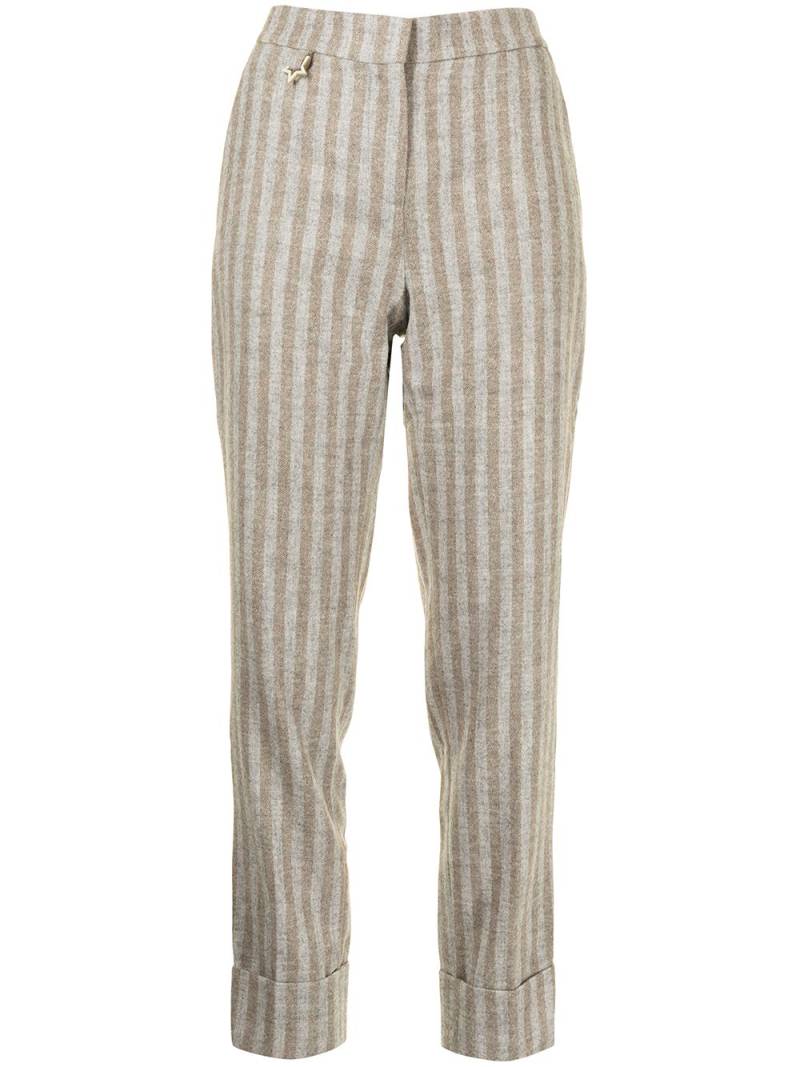 Lorena Antoniazzi striped-print straight trousers - Grey von Lorena Antoniazzi