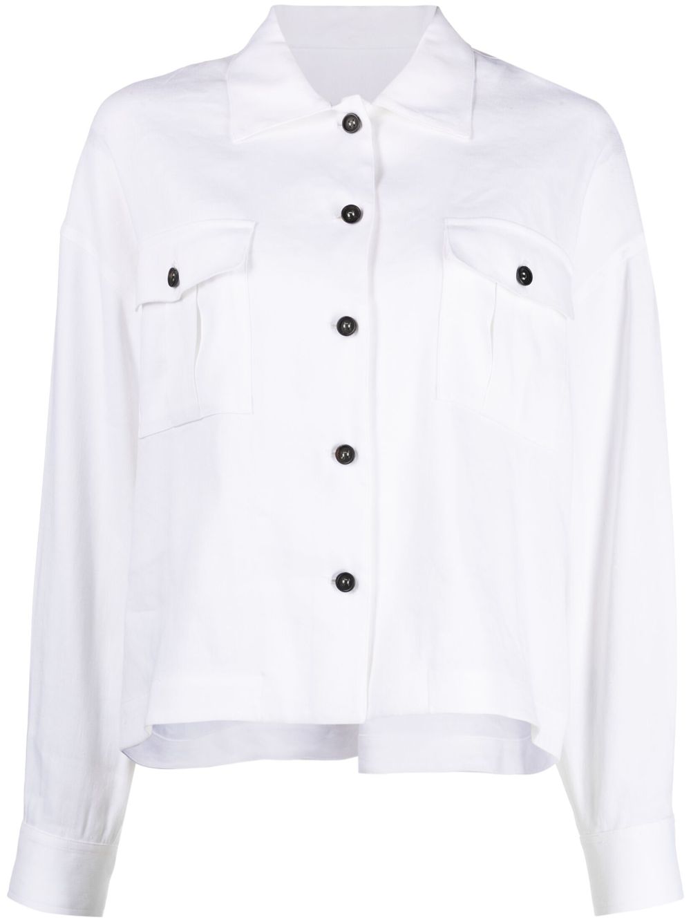 Lorena Antoniazzi two-pocket button-up shirt - White von Lorena Antoniazzi