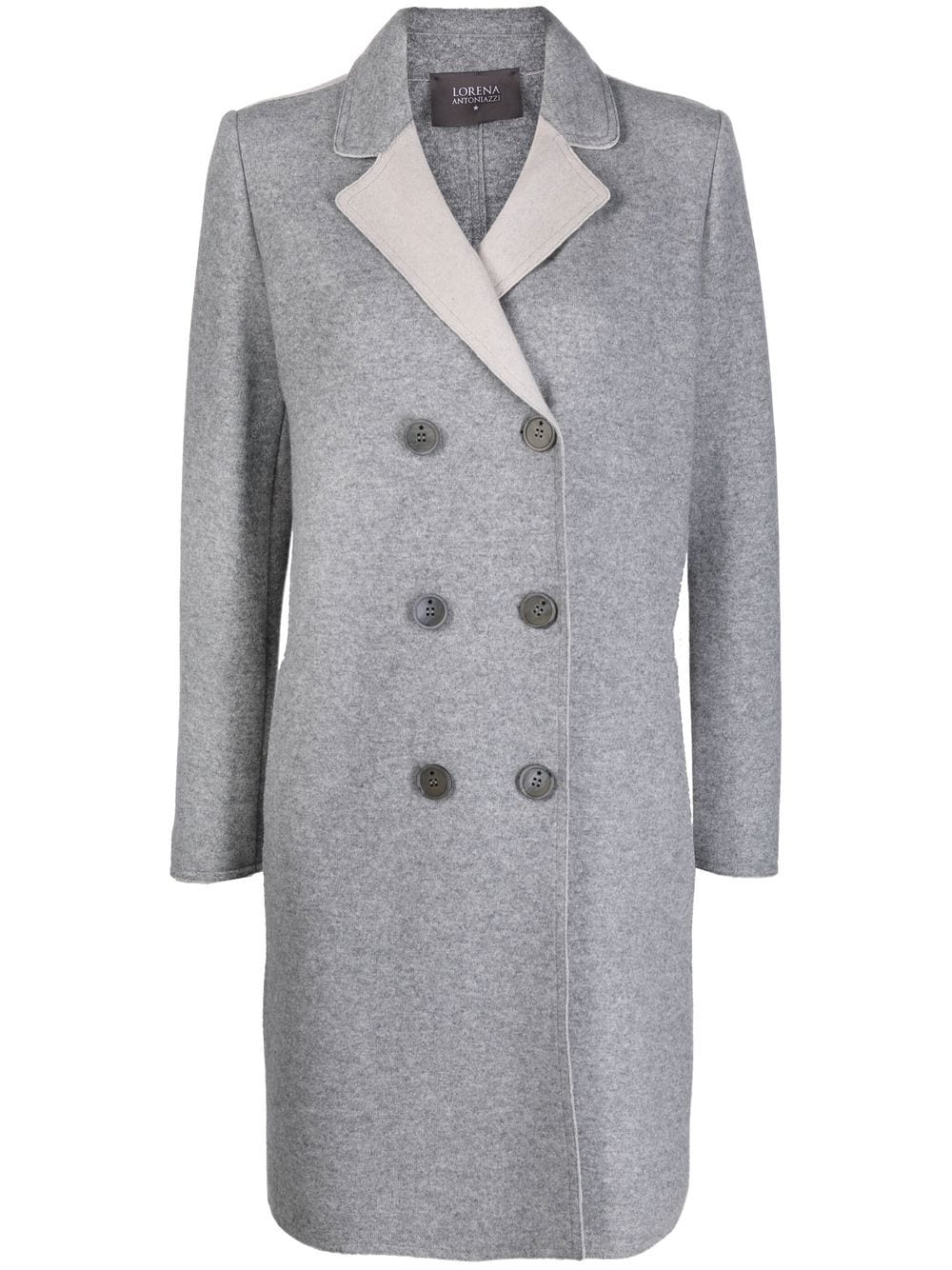 Lorena Antoniazzi two-tone double-breasted coat - Grey von Lorena Antoniazzi