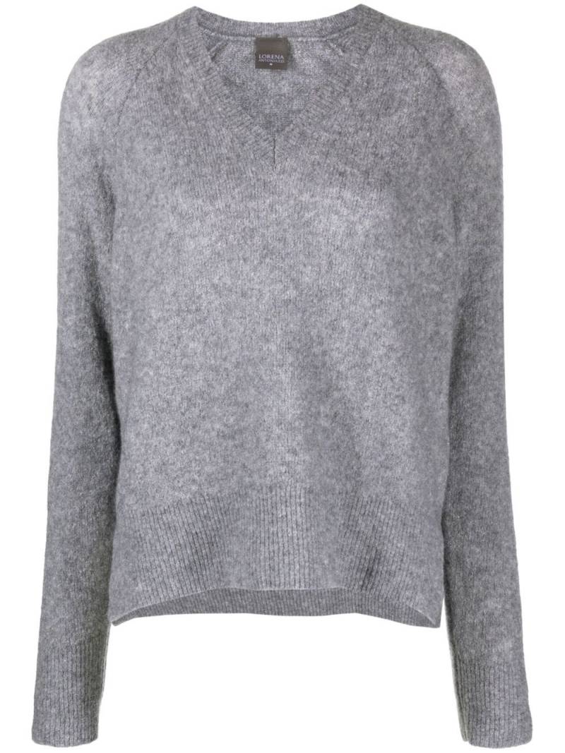 Lorena Antoniazzi v-neck knitted jumper - Grey von Lorena Antoniazzi