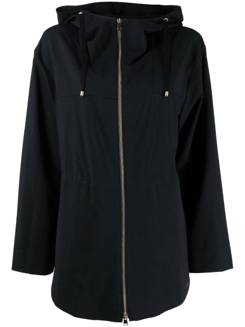 Lorena Antoniazzi zip-up hooded coat - Black von Lorena Antoniazzi