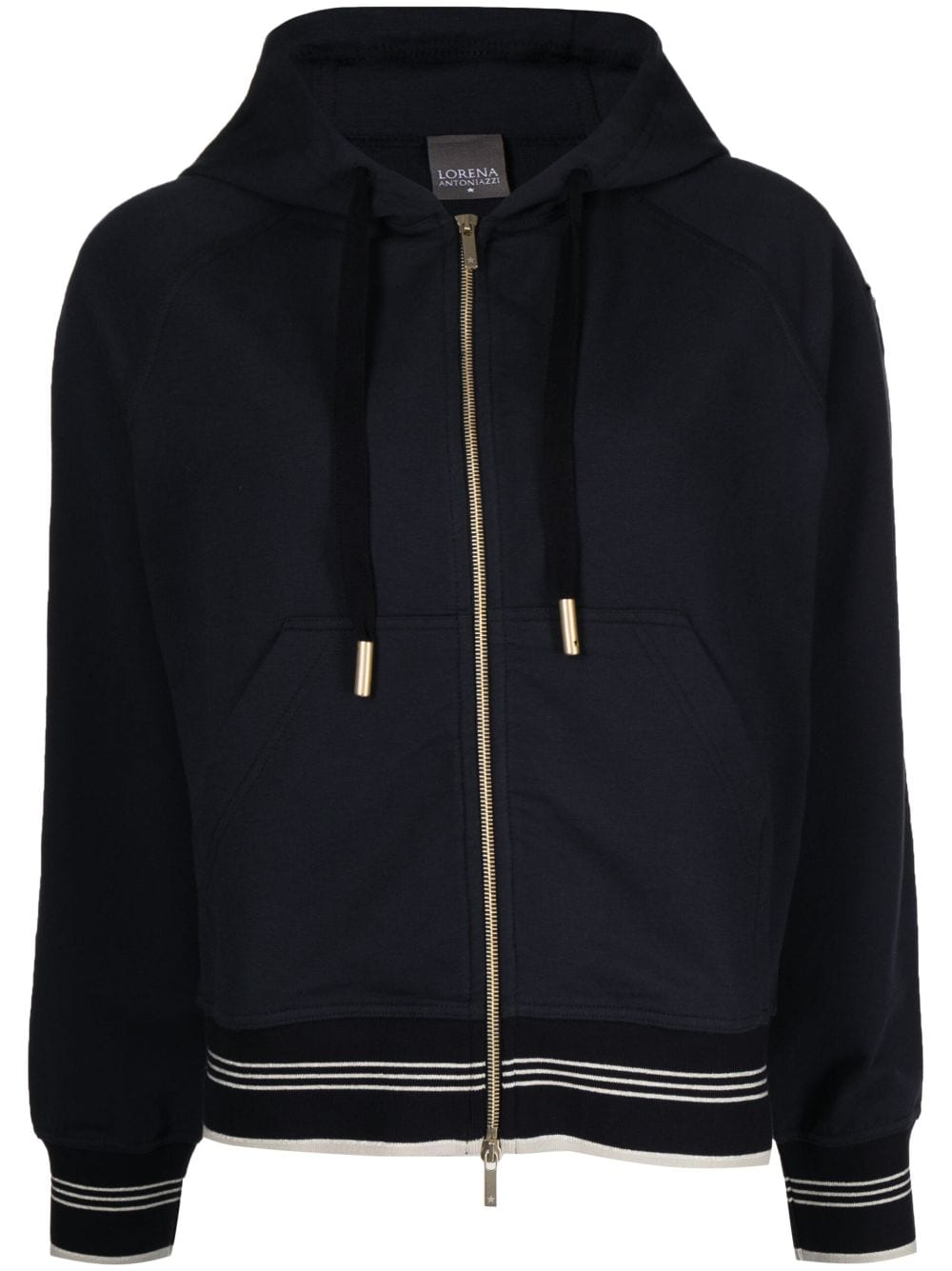 Lorena Antoniazzi zip-up long-sleeve hoodie - Blue von Lorena Antoniazzi