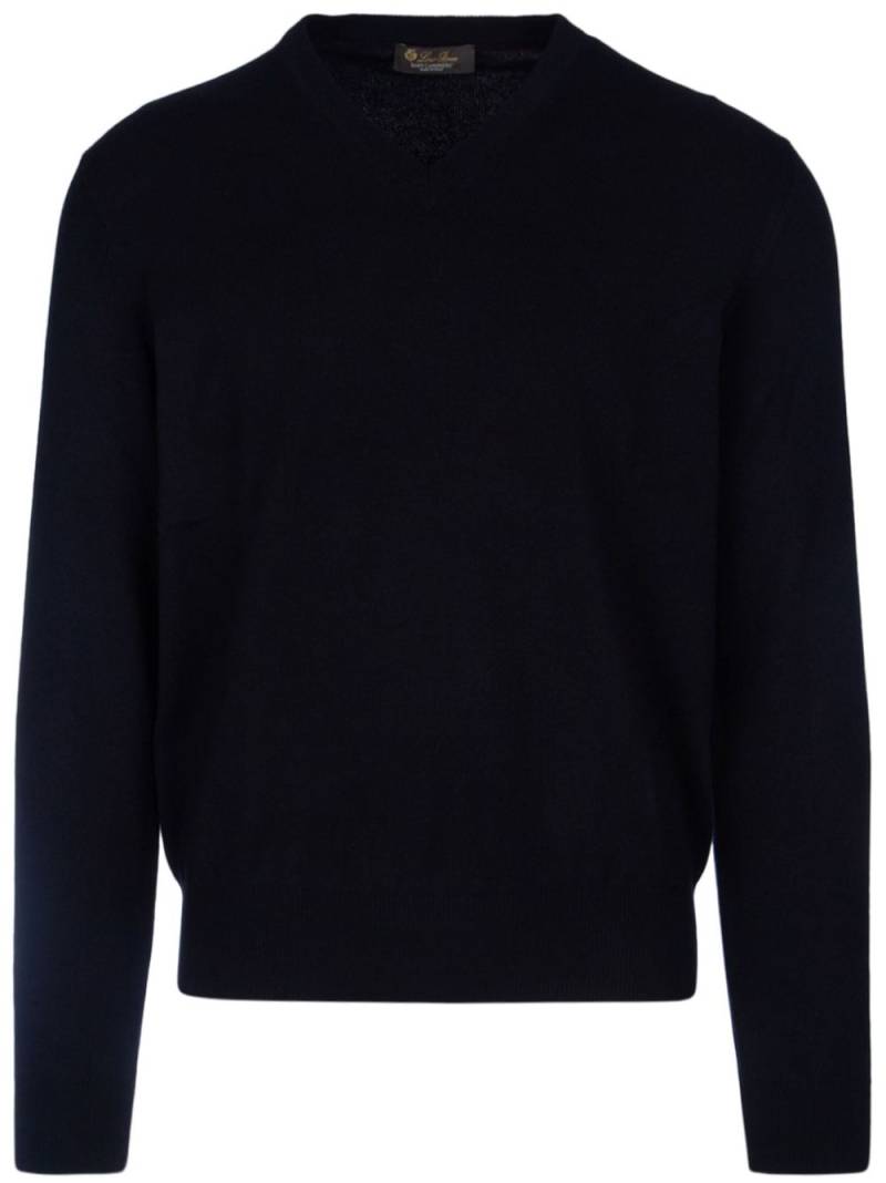 Loro Piana Classic V-neck Sweater - Blue von Loro Piana