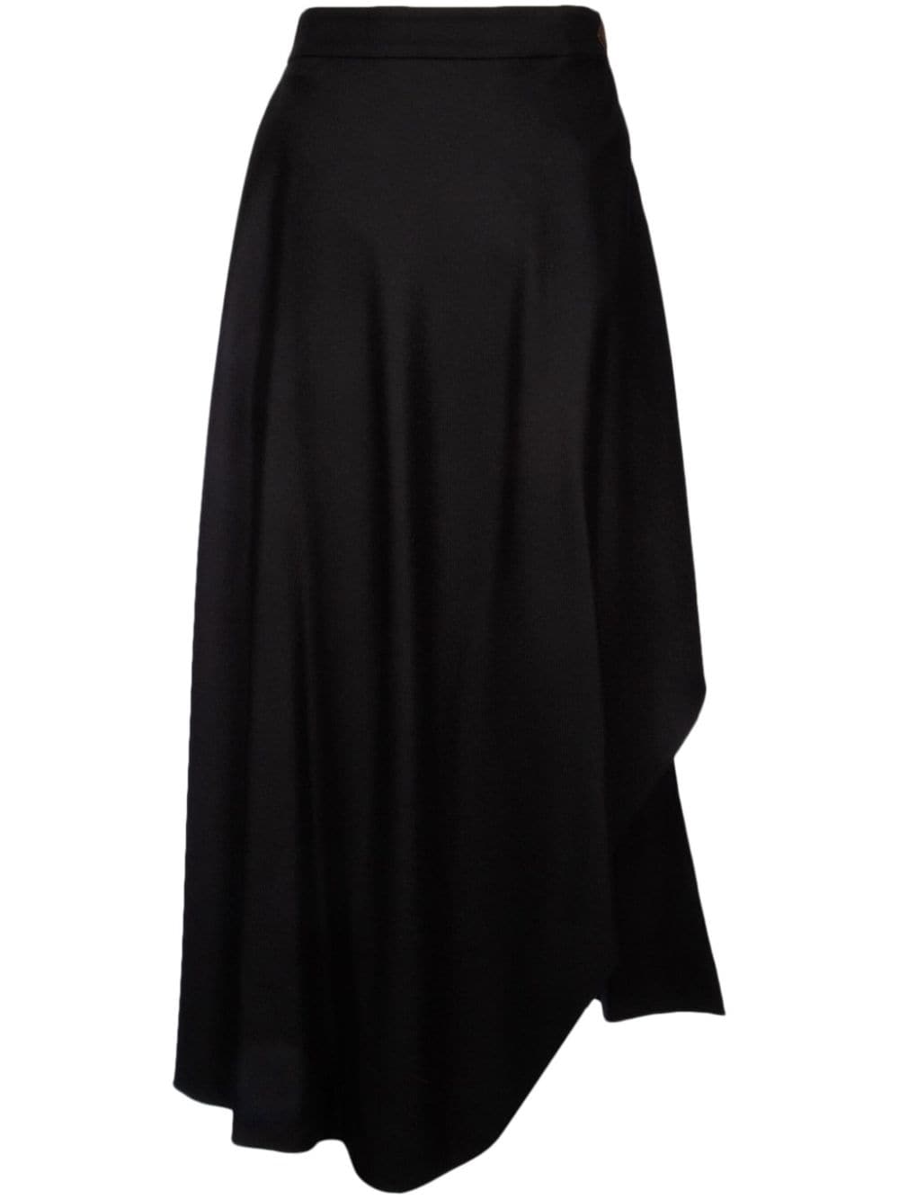 Loro Piana asymmetric cashmere midi skirt - Black von Loro Piana