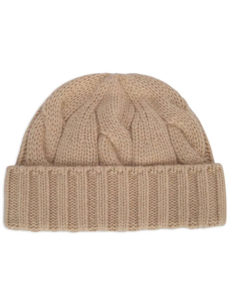 Loro Piana chunky cable-knit virgin wool beanie - Neutrals von Loro Piana