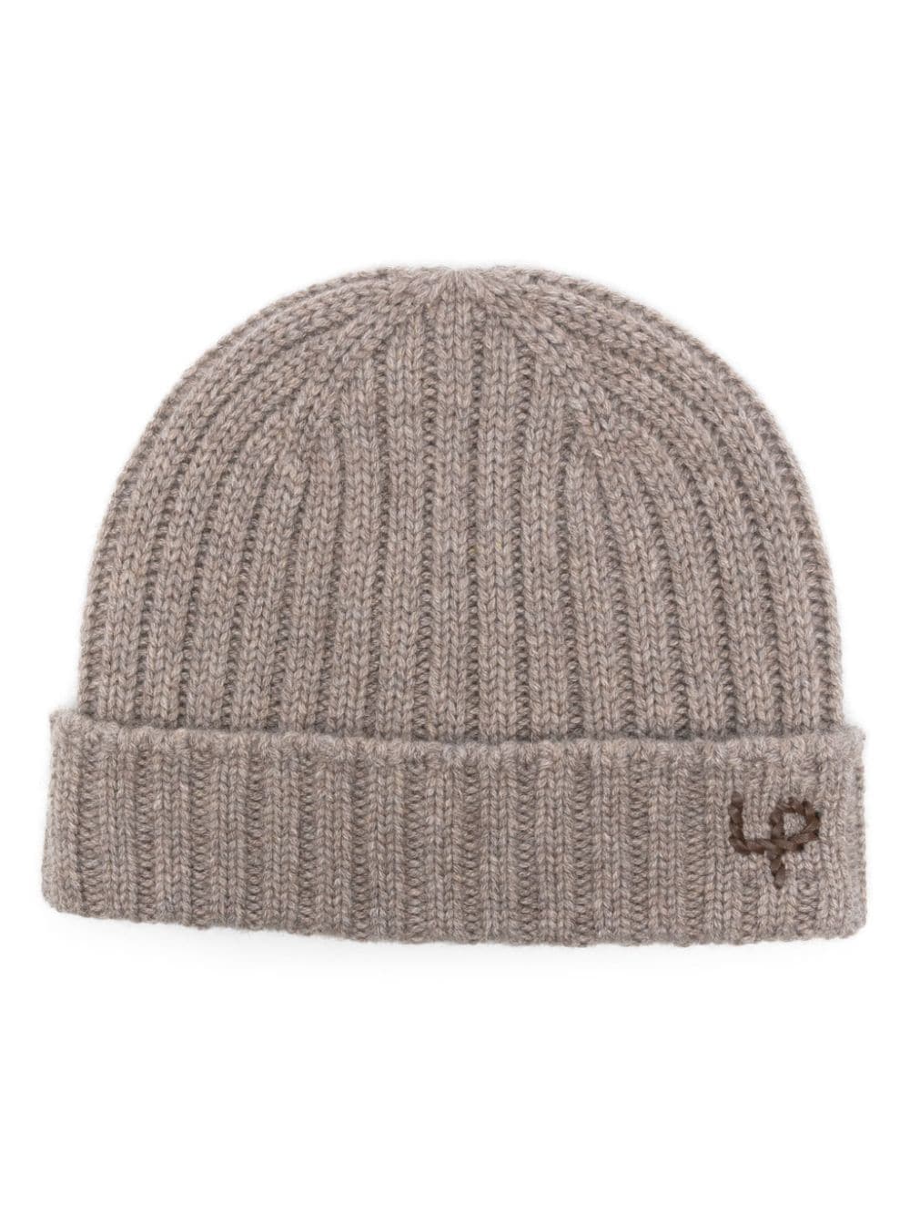 Loro Piana embroidered-logo beanie - Brown von Loro Piana