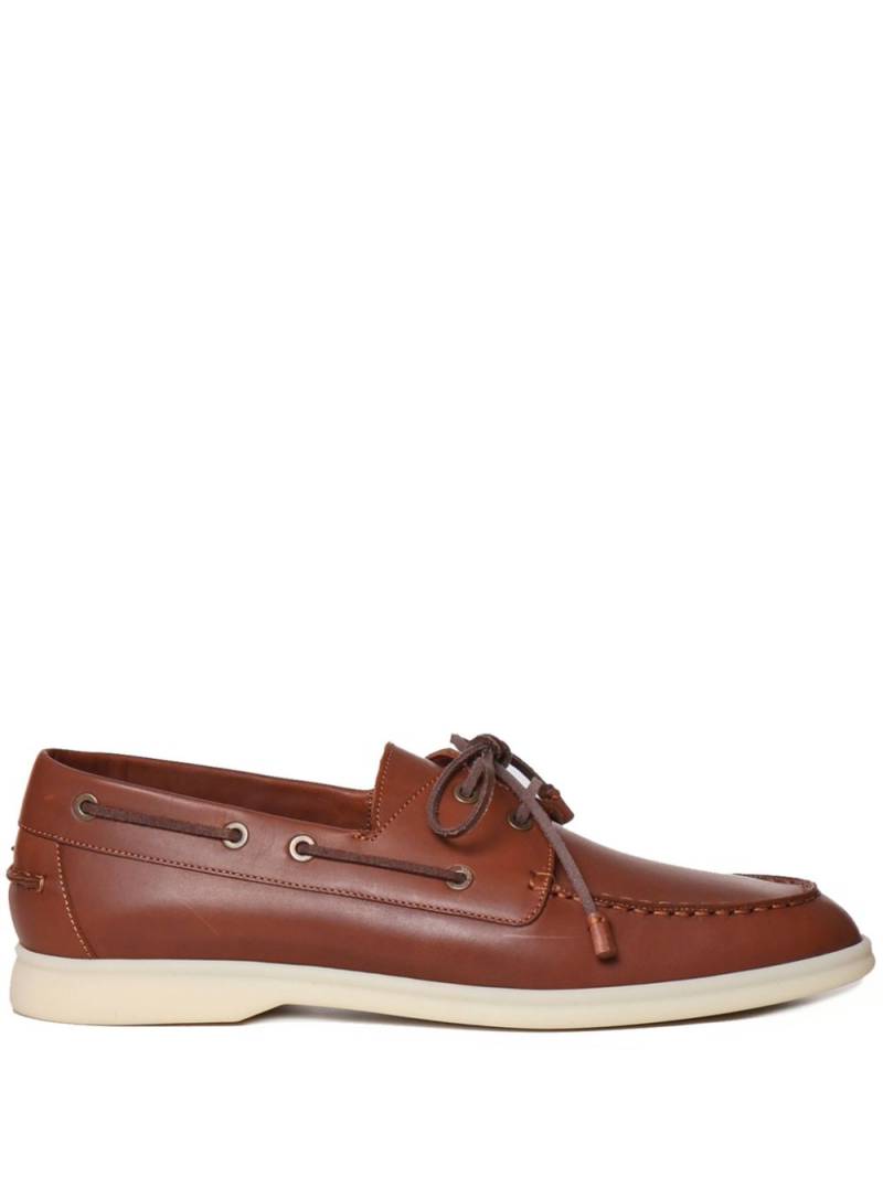 Loro Piana leather boat shoes - Brown von Loro Piana