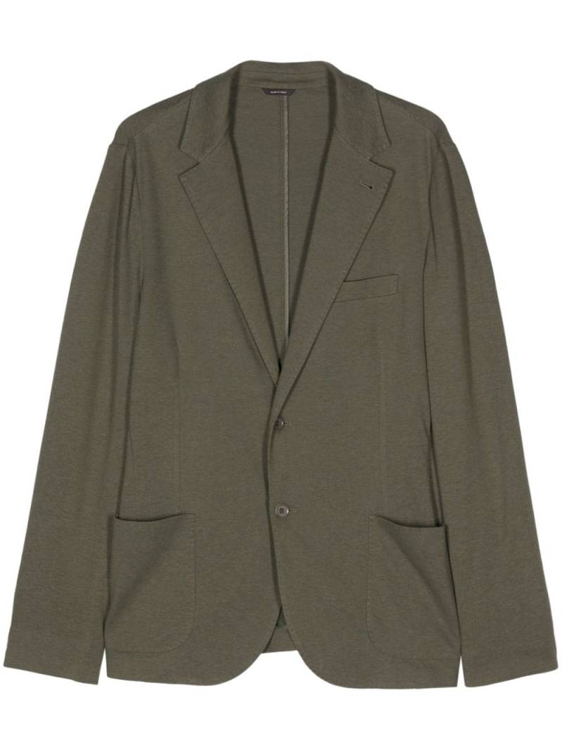 Loro Piana piqué-weave single-breasted blazer - Green von Loro Piana