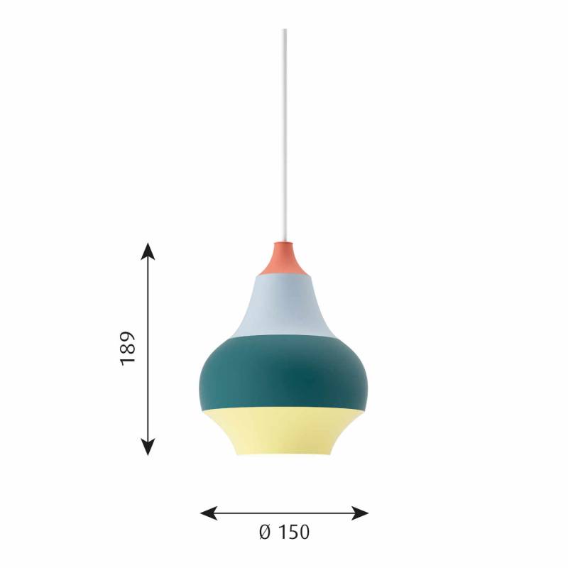 Cirque Pendelleuchte, Grösse ø 15 cm, Farbe rote spitze von Louis Poulsen