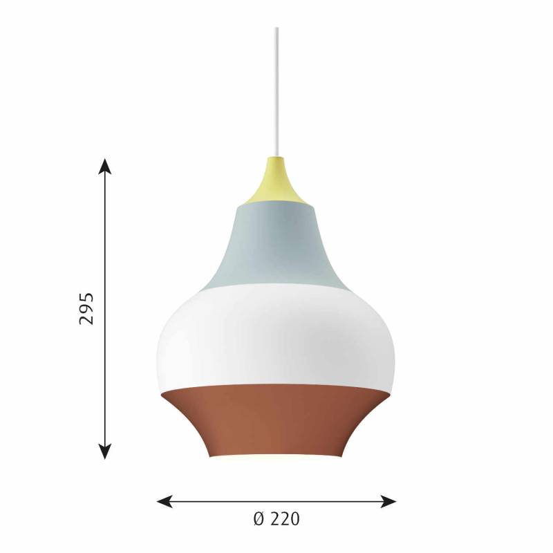 Cirque Pendelleuchte, Grösse ø 22 cm, Farbe gelbe spitze von Louis Poulsen