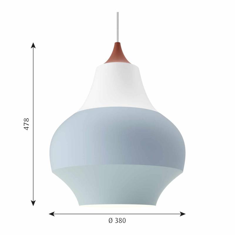 Cirque Pendelleuchte, Grösse ø 38 cm, Farbe kupferspitze von Louis Poulsen