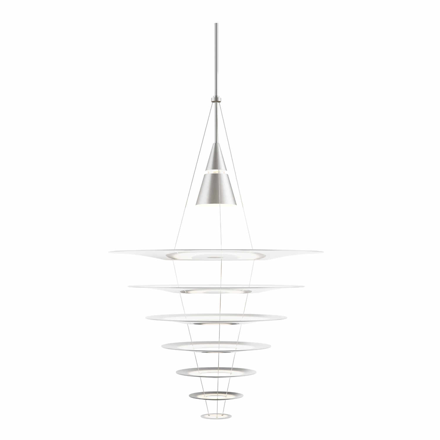 Enigma 825 LED Pendelleuchte, Farbe aluminium, gebürstet Enigma 825 LED Pendelleuchte, Farbe aluminium, gebürstet von Louis Poulsen