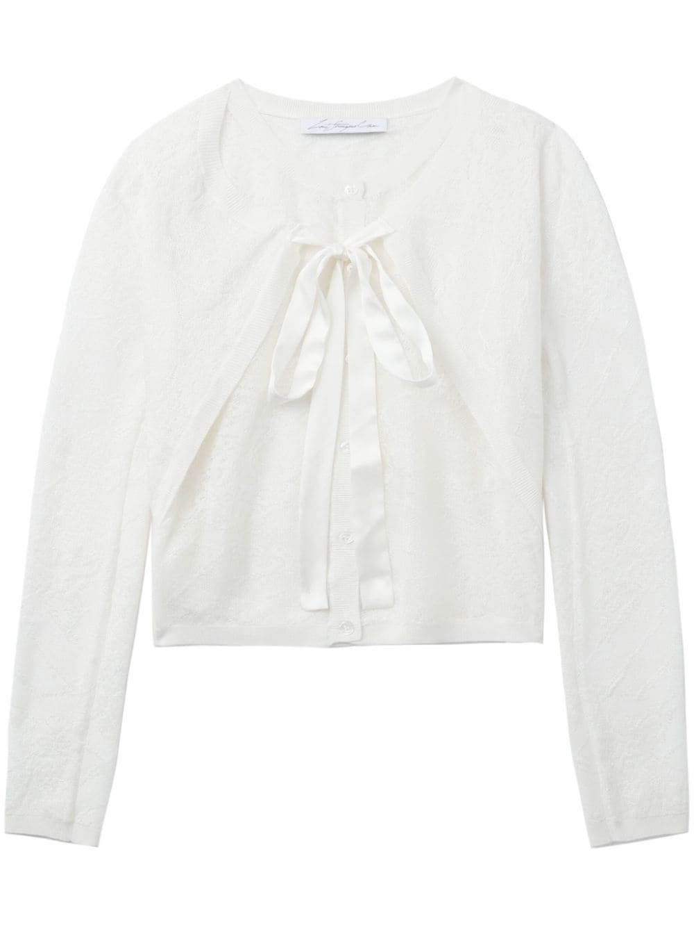 Louis Shengtao Chen layered silk cardigan - White von Louis Shengtao Chen