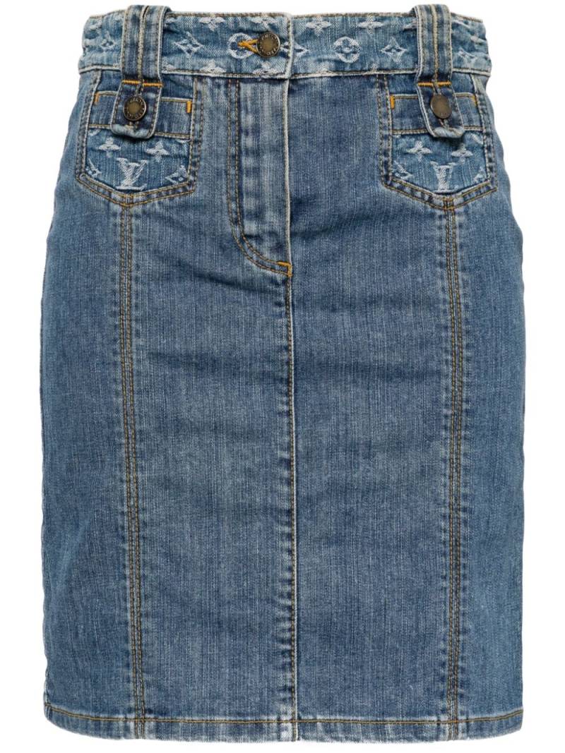 Louis Vuitton Pre-Owned 1990-2000’s Denim Skirt - Blue von Louis Vuitton Pre-Owned