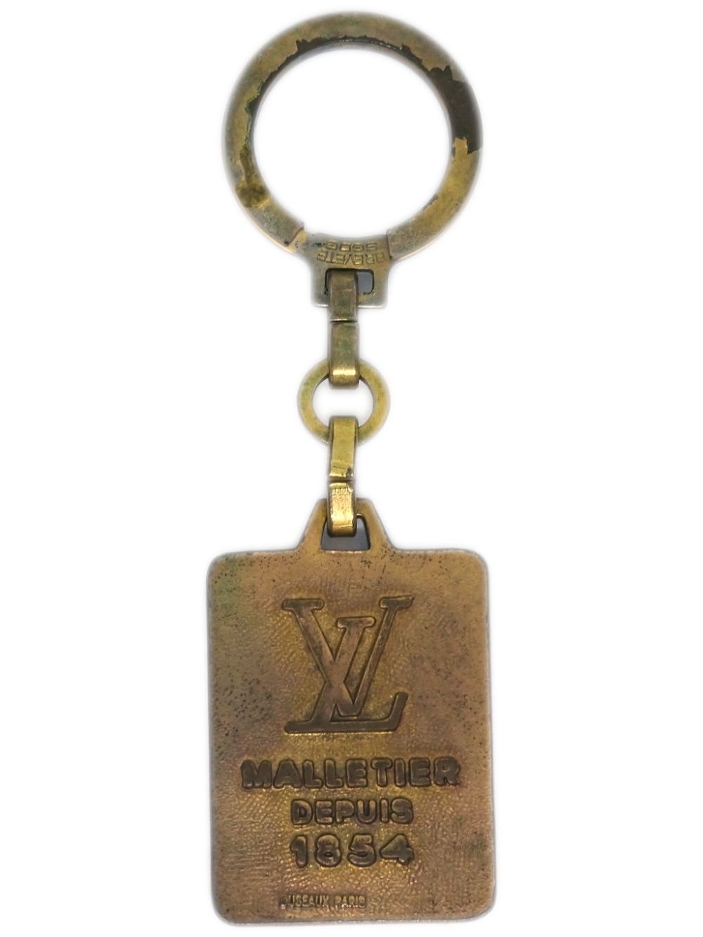 Louis Vuitton Pre-Owned 1990-2000s Malletier Depuis 1854 keychain - Gold von Louis Vuitton Pre-Owned