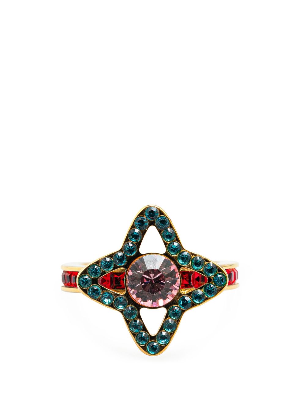 Louis Vuitton Pre-Owned 1990-2023 Gold Plated Rhinestone Berg Eye Candy costume ring von Louis Vuitton Pre-Owned