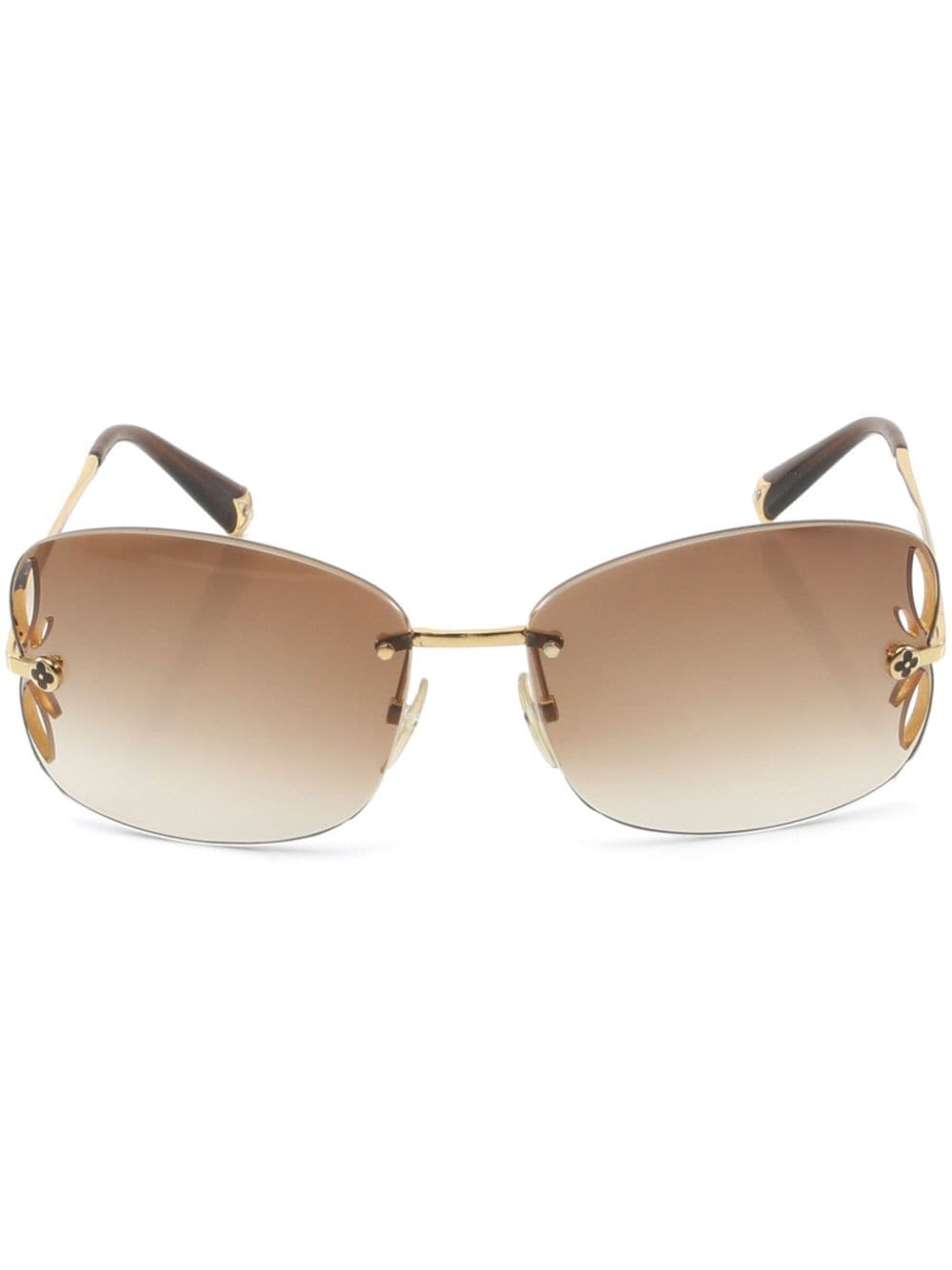 Louis Vuitton Pre-Owned 2000s Lily sunglasses - Gold von Louis Vuitton Pre-Owned