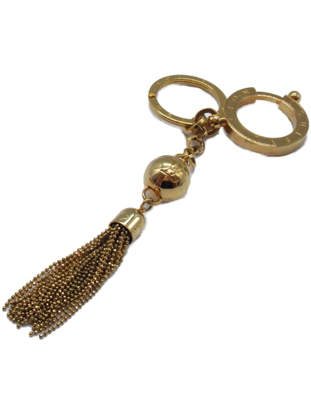 Louis Vuitton Pre-Owned 2000s logo-engraved tassel keyring - Gold von Louis Vuitton Pre-Owned