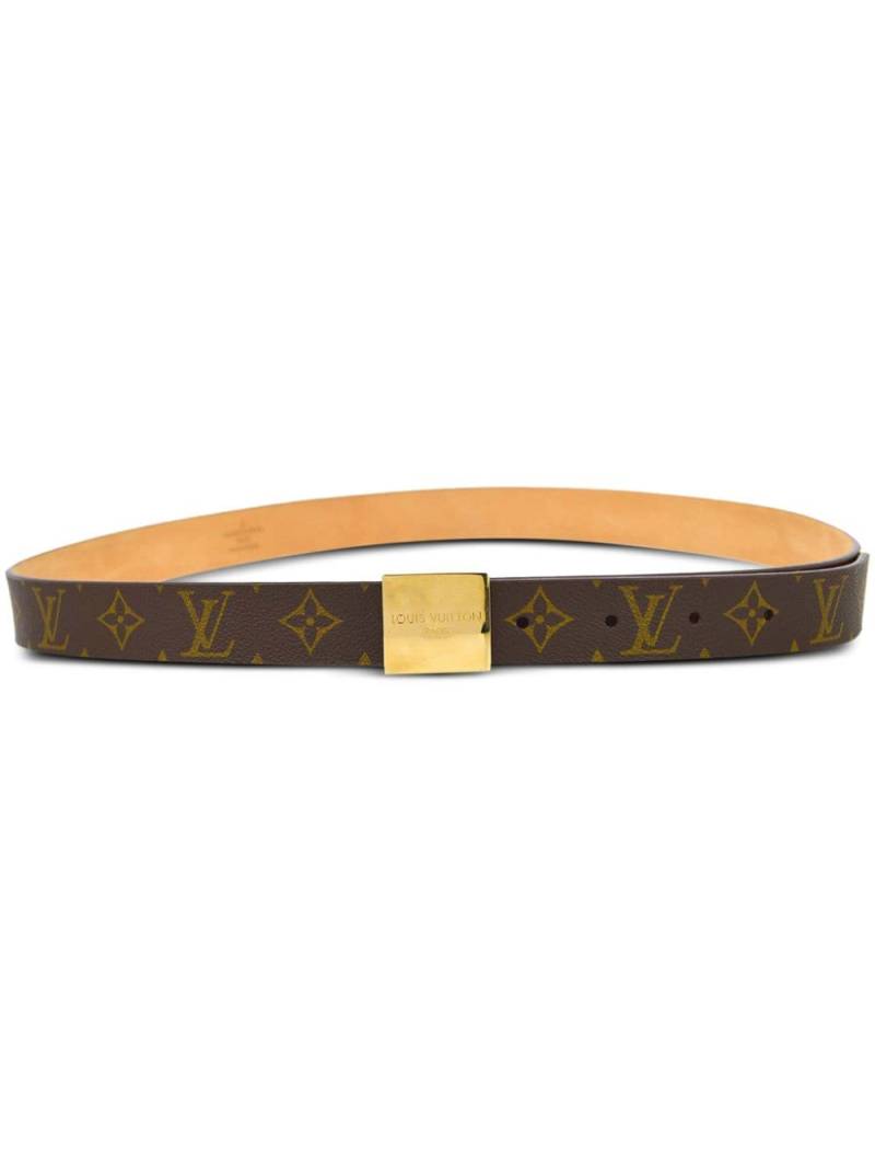 Louis Vuitton Pre-Owned 2001 Ceinture Carre monogram belt - Brown von Louis Vuitton Pre-Owned