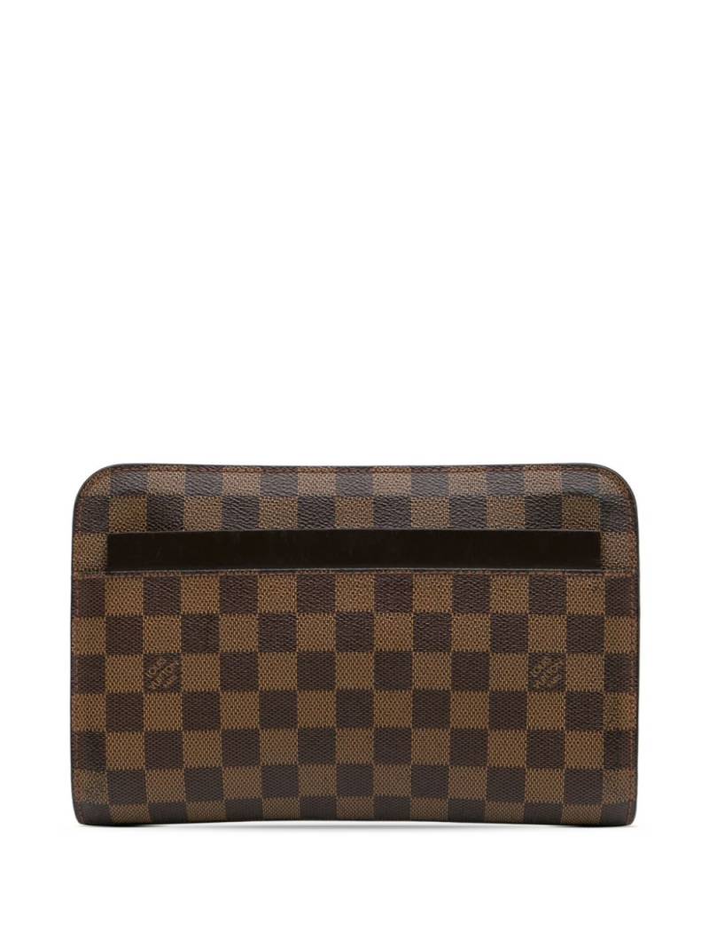 Louis Vuitton Pre-Owned 2001 Damier Ebene Pochette Saint Louis clutch bag - Brown von Louis Vuitton Pre-Owned