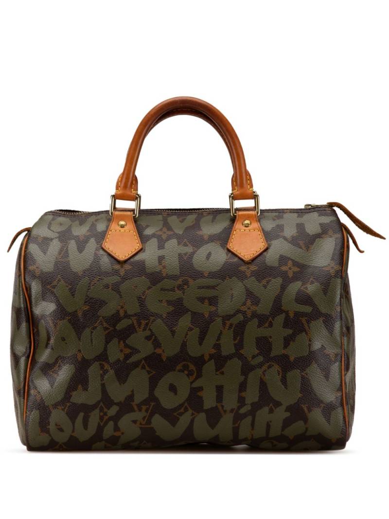 Louis Vuitton Pre-Owned 2001 x Stephen Sprouse Monogram Graffiti Speedy 30 boston bag - Green von Louis Vuitton Pre-Owned