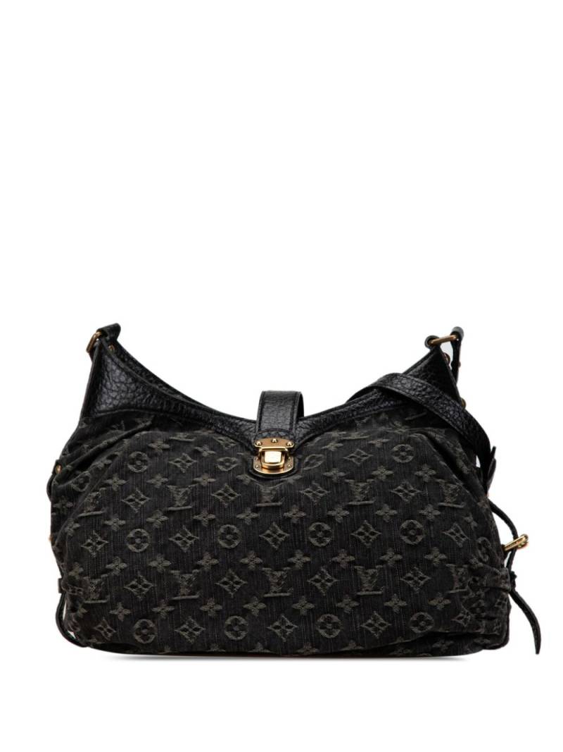 Louis Vuitton Pre-Owned 2008 Monogram Denim Mahina XS crossbody bag - Black von Louis Vuitton Pre-Owned