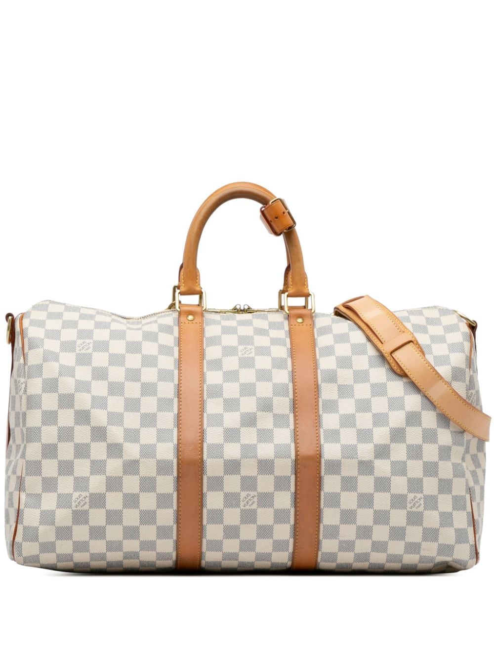 Louis Vuitton Pre-Owned 2009 Damier Azur Keepall Bandouliere 45 travel bag - White von Louis Vuitton Pre-Owned