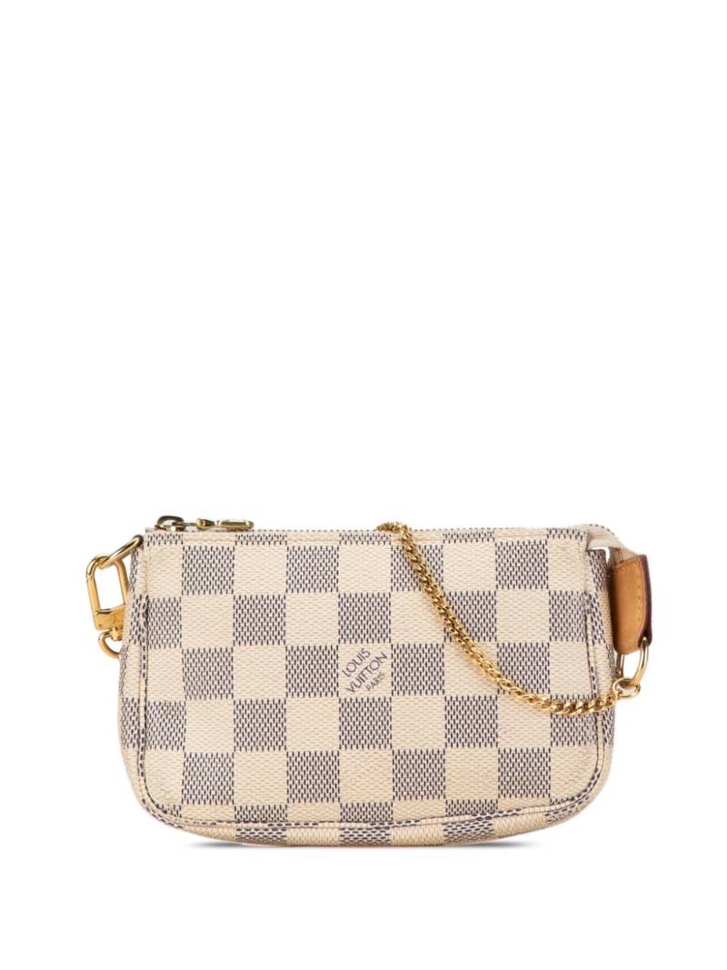 Louis Vuitton Pre-Owned 2010 Damier Azur Mini Pochette Accessoires handbag - White von Louis Vuitton Pre-Owned