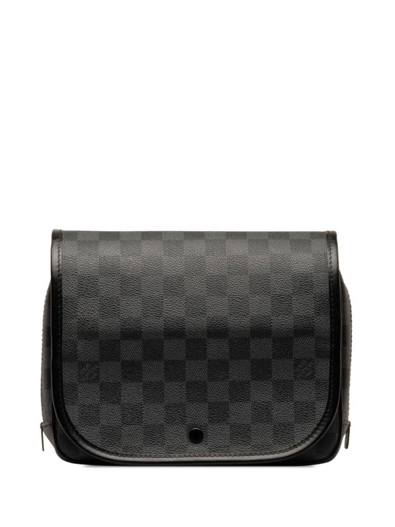 Louis Vuitton Pre-Owned 2010 Damier Graphite Hanging Toiletry Kit pouch - Black von Louis Vuitton Pre-Owned