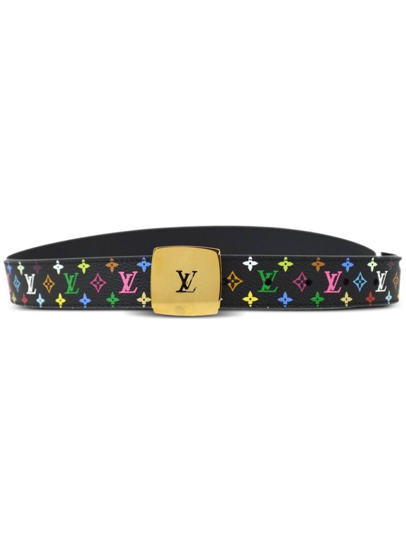 Louis Vuitton Pre-Owned 2010 logo-buckle belt - Black von Louis Vuitton Pre-Owned