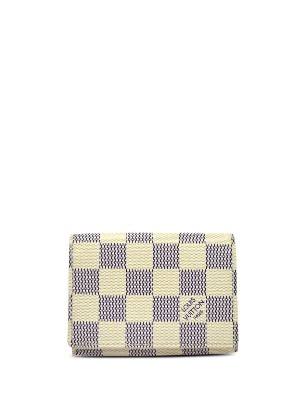 Louis Vuitton Pre-Owned 2011 Damier Azur flap card case - White von Louis Vuitton Pre-Owned