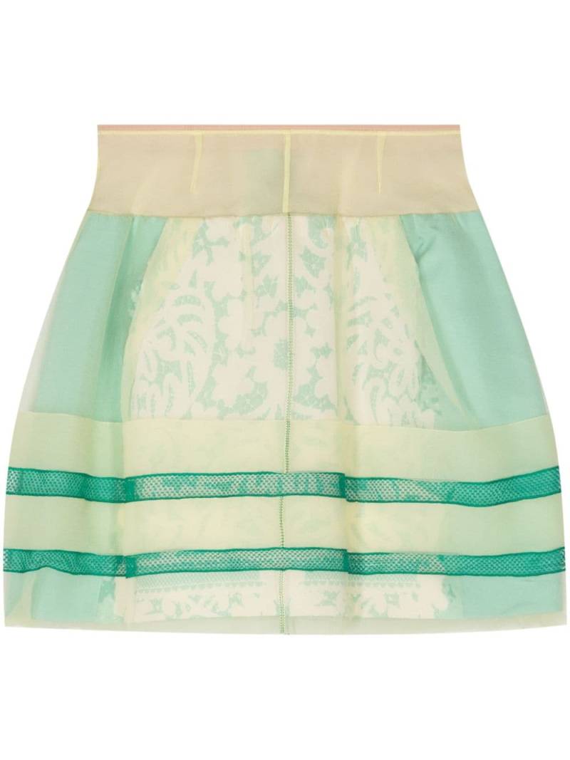 Louis Vuitton Pre-Owned 2012 layered mini skirt - Green von Louis Vuitton Pre-Owned