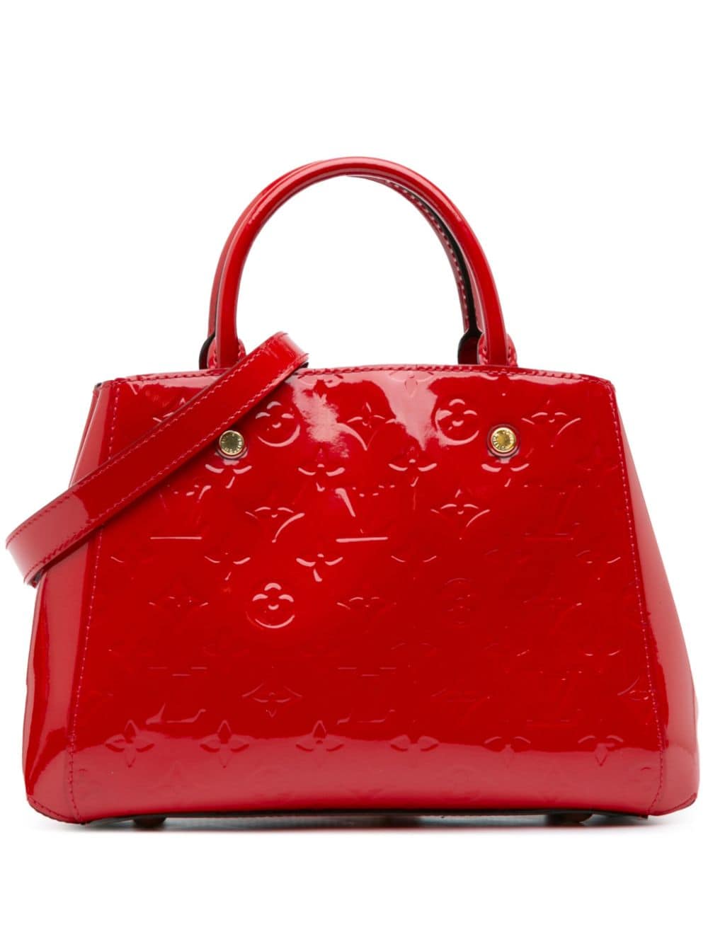 Louis Vuitton Pre-Owned 2015 Monogram Vernis Montaigne BB satchel - Red von Louis Vuitton Pre-Owned