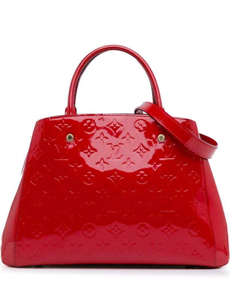 Louis Vuitton Pre-Owned 2015 Monogram Vernis Montaigne MM satchel - Red von Louis Vuitton Pre-Owned