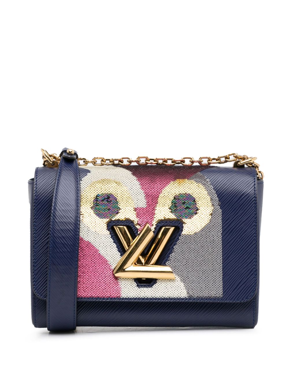 Louis Vuitton Pre-Owned 2016 Epi Owl Twist MM crossbody bag - Blue von Louis Vuitton Pre-Owned