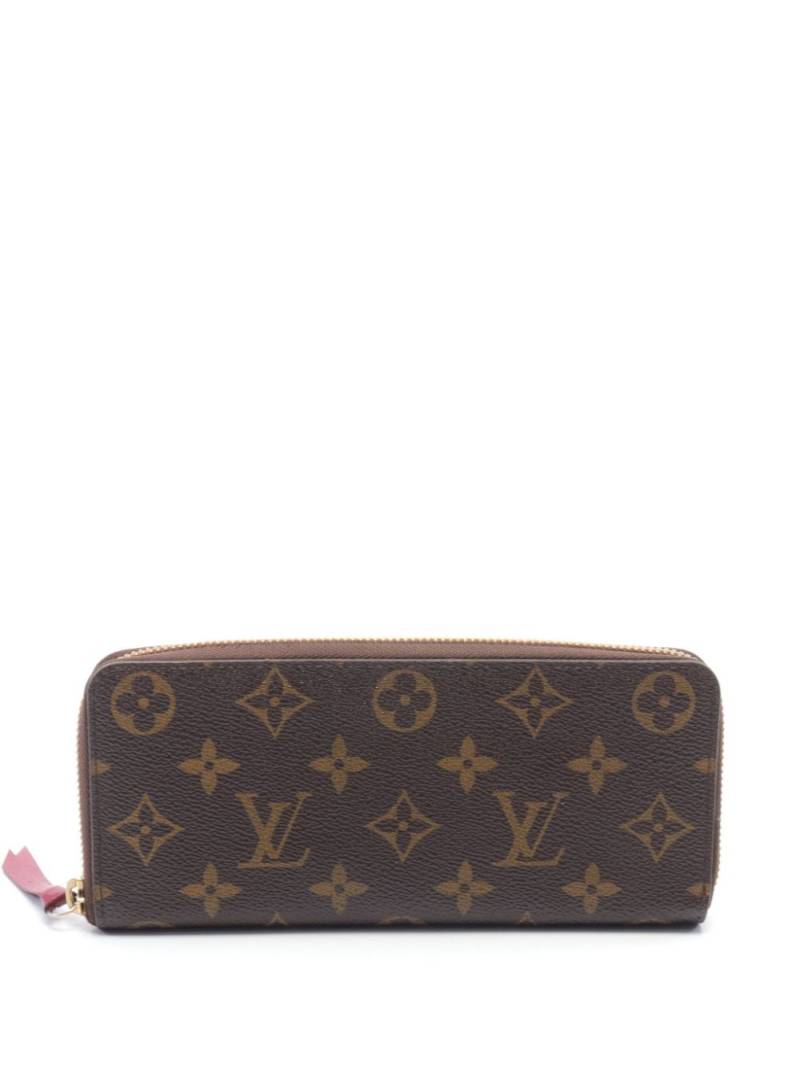 Louis Vuitton Pre-Owned 2017 Clémence zip-around wallet - Brown von Louis Vuitton Pre-Owned