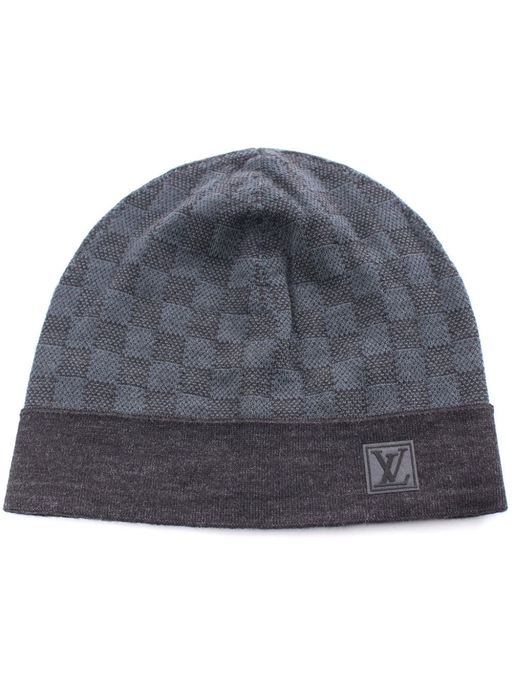 Louis Vuitton Pre-Owned 2018 Petit Damier beanie hat - Grey von Louis Vuitton Pre-Owned