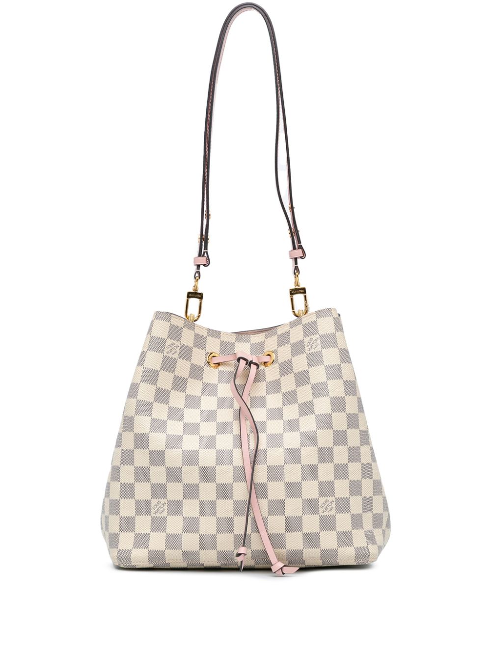 Louis Vuitton Pre-Owned 2019 Damier Azur Neonoe MM bucket bag - Pink von Louis Vuitton Pre-Owned