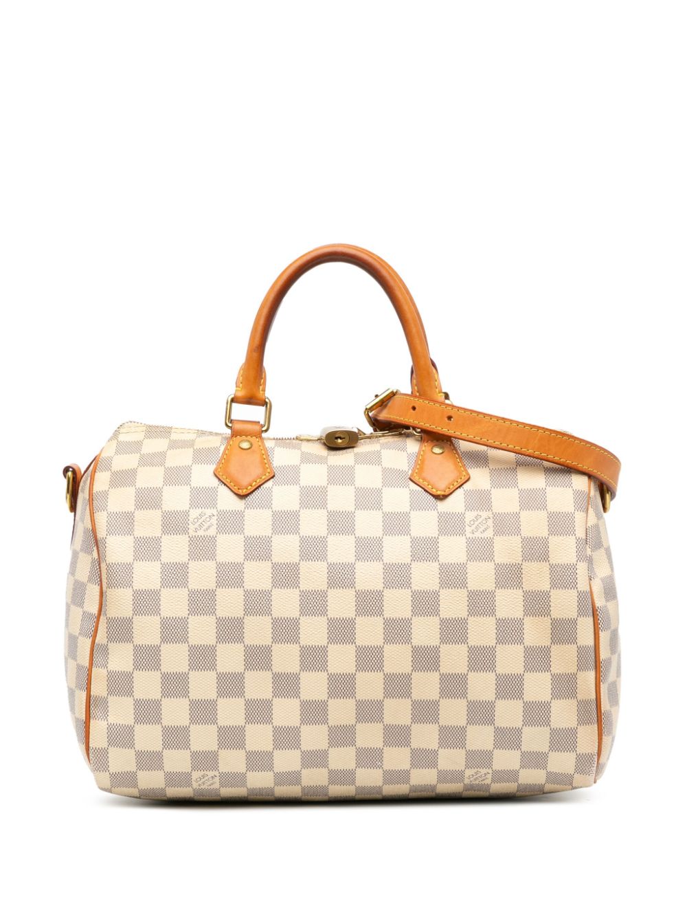 Louis Vuitton Pre-Owned 2019 Damier Azur Speedy Bandouliere 30 satchel - White von Louis Vuitton Pre-Owned