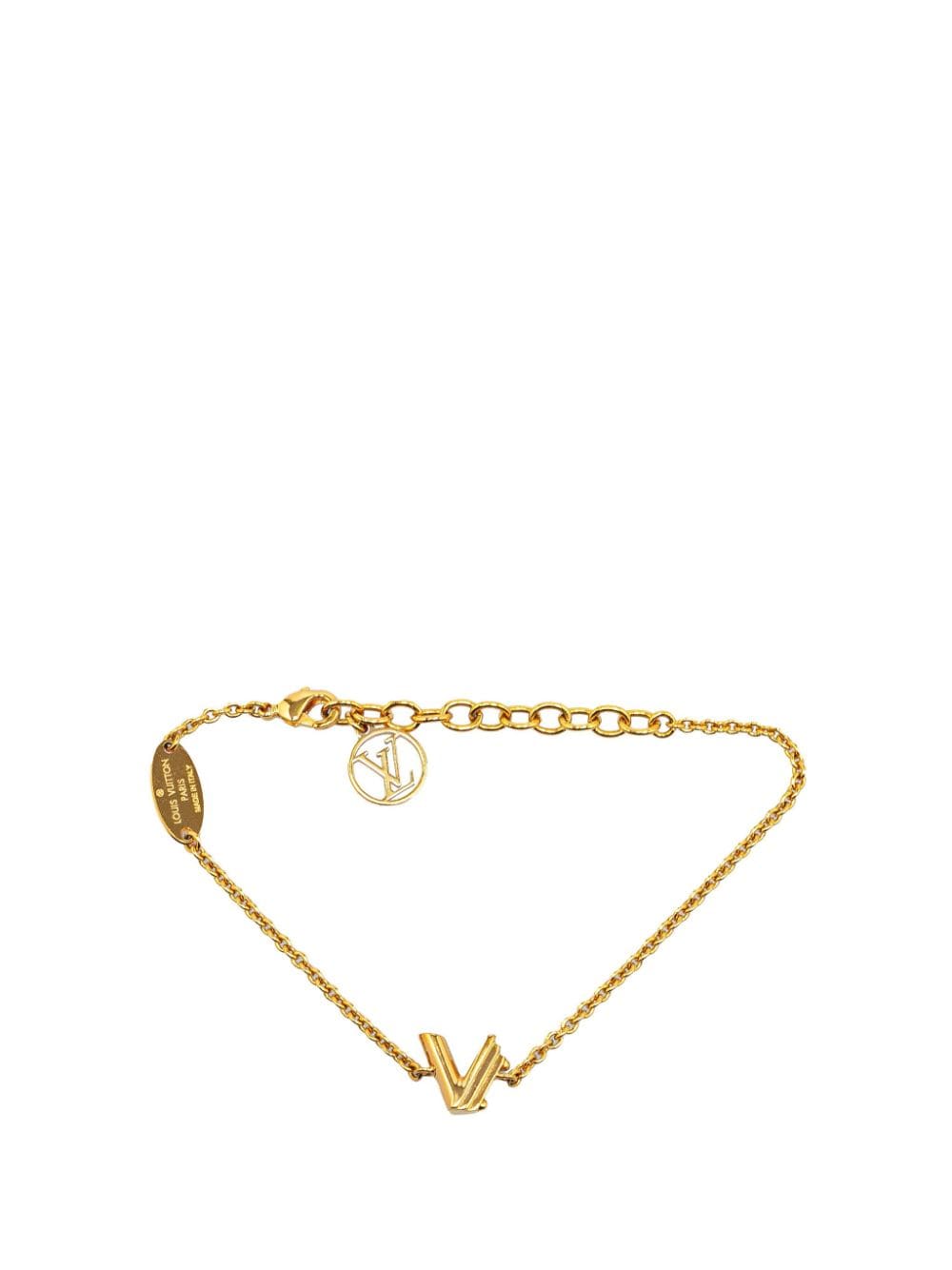 Louis Vuitton Pre-Owned 2019 Gold Plated LV & Me V costume bracelet von Louis Vuitton Pre-Owned