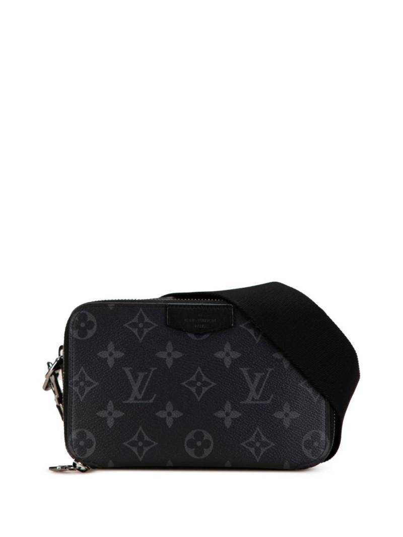 Louis Vuitton Pre-Owned 2021-2024 Monogram Eclipse Alpha Wearable Wallet crossbody bag - Black von Louis Vuitton Pre-Owned