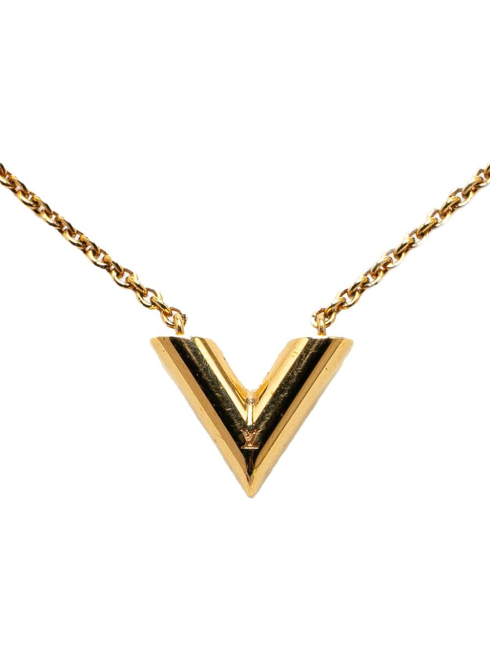 Louis Vuitton Pre-Owned 2021 Gold Plated Essential V costume necklace von Louis Vuitton Pre-Owned