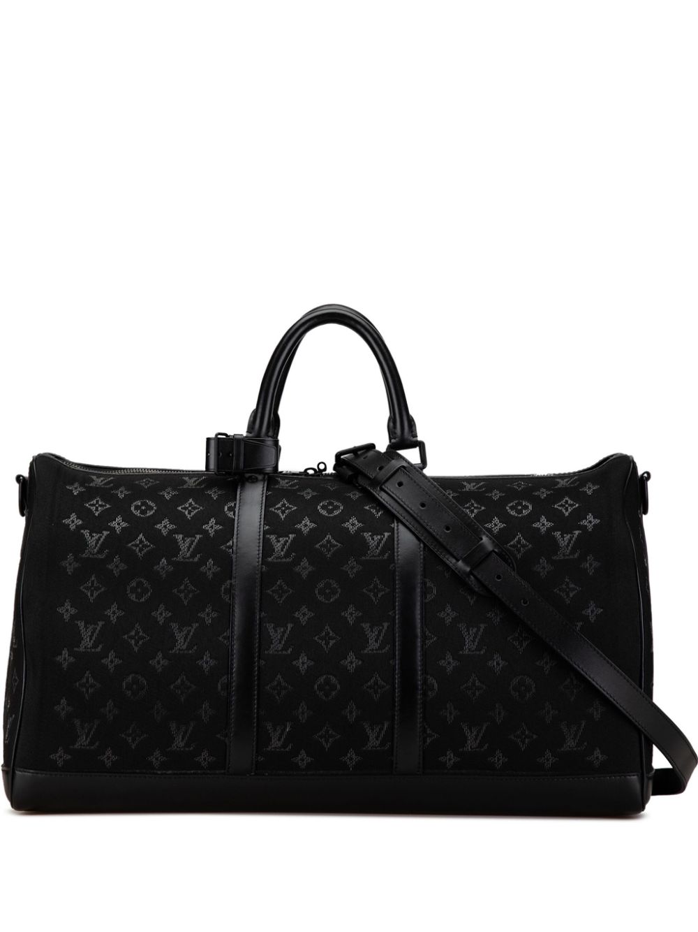 Louis Vuitton Pre-Owned 2021 Monogram Light Up Keepall Bandouliere 50 travel bag - Black von Louis Vuitton Pre-Owned